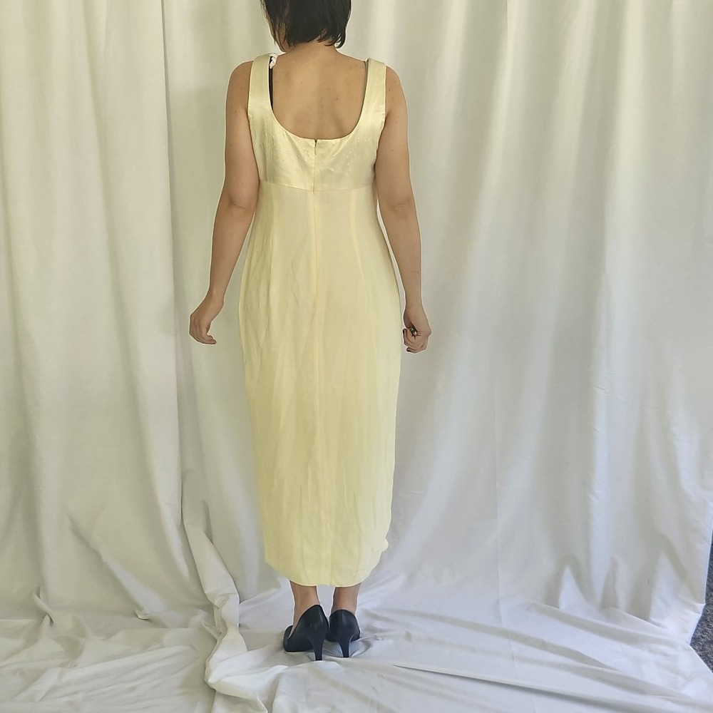 90s Cream Sleeveless Gown with Jacket - Picture 5 of 7